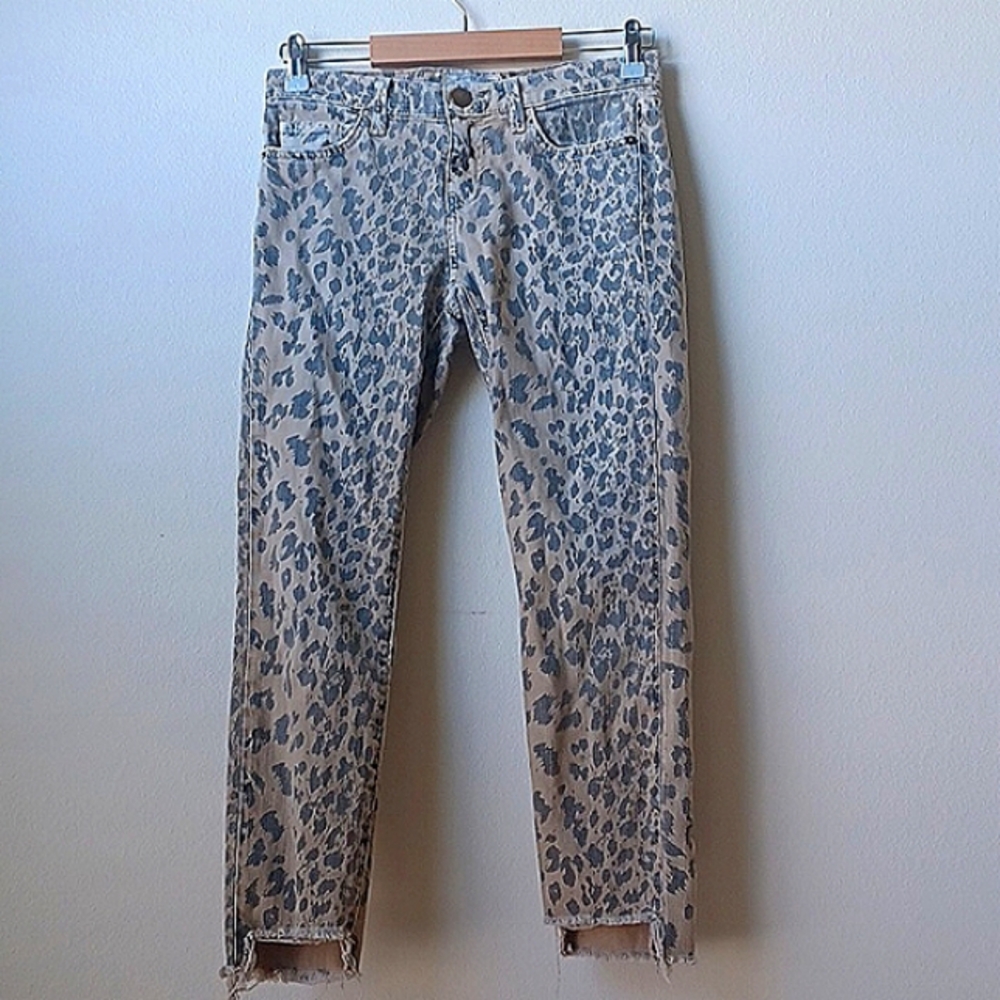 Current Elliott Jeans Leopard Print Size 25